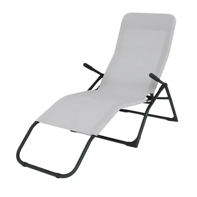 Siesta lounger licht grijs