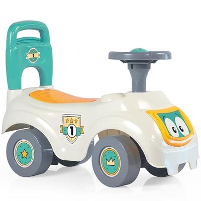 Dolu Loopauto met Toeter Wit/Groen/Geel 47x37x20.5cm