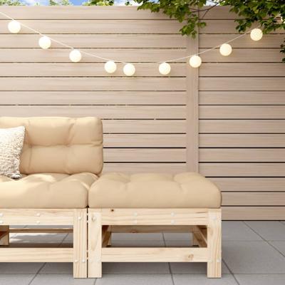 Tuinvoetenbank met kussen massief grenenhout Tuinvoetenbank met kussen massief grenenhout