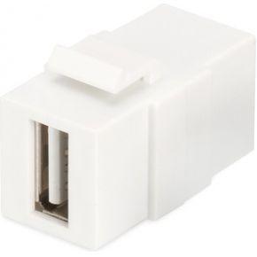DIGITUS Keystone-koppeling USB 2.0 - Voor DN-93400 - zuiver wit (RAL 9003)