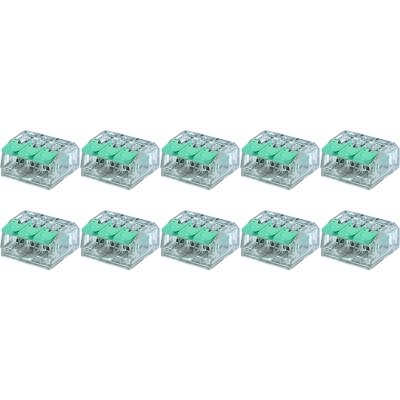 Lasklem Set 10 Stuks - 3-Polig Groen met Klemmetjes