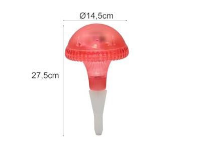 Led solarlamp assisi paddestoel rood - thumbnail