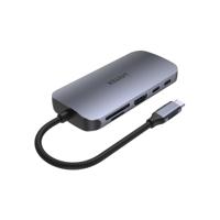 uHUB Unitek D1071A N9+ 9-in-1 USB-C Ethernet Hub met HDMI, 100W Power Delivery en Card Reader/Aluminium/Nylon Kabel/USB-A, USB-C (voeding), HDMI 2.0, Card Reader, aansluiting RJ -45 - thumbnail