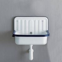 Uitstortgootsteen Alape 51x36 cm met Rand en Overloop Plaatstaal Wit - thumbnail