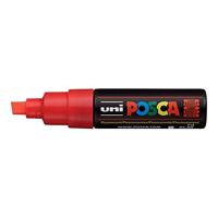 Uni-Posca Posca marker, afm pc-8k, lijndikte 8 mm, breed, fluo red, 1 stuk - thumbnail