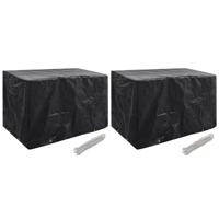 vidaXL Tuinmeubelhoezen 2 st 8 ogen 140x70x90 cm - thumbnail
