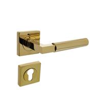 Intersteel Intersteel Deurklink Bau-Stil vierkant profielcilinderrozet PVD messing - thumbnail