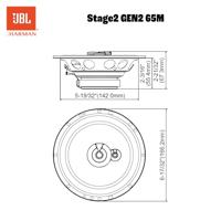 JBL STAGE2 65M - Autospeakers - 16,5 cm 3-weg Coaxiaal - 480 Watt - thumbnail