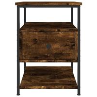 Nachtkastjes 2 st 40x42x56 cm bewerkt hout gerookt eikenkleurig - thumbnail