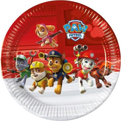 Feestborden Paw Patrol Rood 23cm (8st)