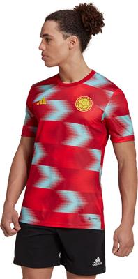 Colombia Pre-Match T-Shirt Senior 2022-2023 - Maat XL - Kleur: Rood | Soccerfanshop