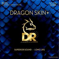 DR Strings Dragon Skin+ Coated Bass Strings 6-string Medium 30-125 voor 6-snarige elektrische basgitaar - thumbnail