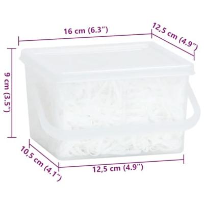 VidaXL Haarelastiekjes paard 2500 st silicone wit - thumbnail