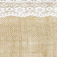 Jute Tafelloper met Kanten Rand (2,75m) - thumbnail
