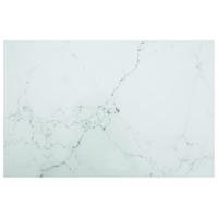 VidaXL Tafelblad 120x62 cm 8 mm gehard glas met marmeren design wit - thumbnail