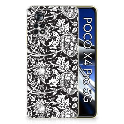 Xiaomi Poco X4 Pro 5G | TPU Case | Black Flowers Xiaomi Poco X4 Pro 5G | TPU Case | Black Flowers