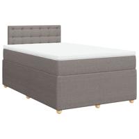Boxspring met matras stof taupe 120x200 cm - thumbnail