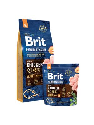 Brit Premium by Nature Adult M hondenvoer 15 kg