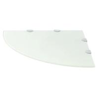 Hoekschap met chromen dragers wit 45x45 cm glas - thumbnail