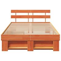 Bedframe met lade Wasbruin 120 x 190 cm Massief grenenhout - thumbnail