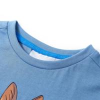 Kindershirt met korte mouwen 104 middenblauw - thumbnail