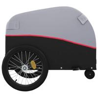 Fietstrailer 30 kg ijzer zwart en rood - thumbnail
