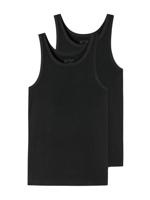 2-Packheren hemden 95/5 - Witte en zwarte Biologisch katoenen mannen onderhemden - XL - Top - Singlet - XL - XL - XL - XL - XL - XL - XL - XL - thumbnail