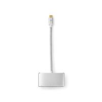 3-in-1 USB 3.0-Adapterkabel | Verguld 0,2 m | USB C Male naar USB C Female/USB-A Female/VGA Female | Voor Aansluiten van een Monitor en 2 USB-Apparaten - thumbnail