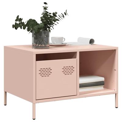 Salontafel 68,5x50x43,5 cm koudgewalst staal roze Salontafel 68,5x50x43,5 cm koudgewalst staal roze