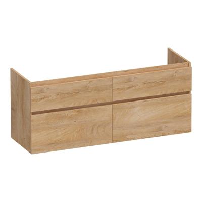 Brauer Delight - Onderkast - 140 cm - met 4 Softclose Lades Greeploos en 2 Sifon Uitsparingen - Forest Tan