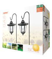 Smartwares Solar-paalverlichting 0,12 W zwart 2 st GOS-001-DB - thumbnail