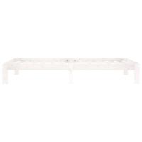 Bedframe massief grenenhout wit 100x200 cm - thumbnail