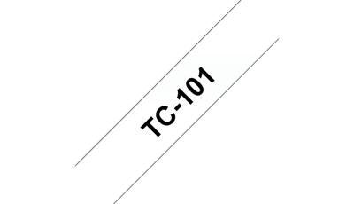 Brother TC-101 Labeltape Kunststof Tapekleur: Transparant Tekstkleur: Zwart 12 mm 7.7 m