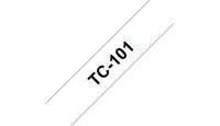 Brother TC-101 Labeltape Kunststof Tapekleur: Transparant Tekstkleur: Zwart 12 mm 7.7 m - thumbnail