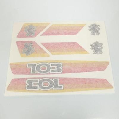 Stickerset Peugeot 103 oranje 8 delig