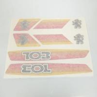 Stickerset Peugeot 103 oranje 8 delig - thumbnail