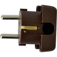 N & L 17220 Platte stekker met randaarde Kunststof 230 V Bruin - thumbnail