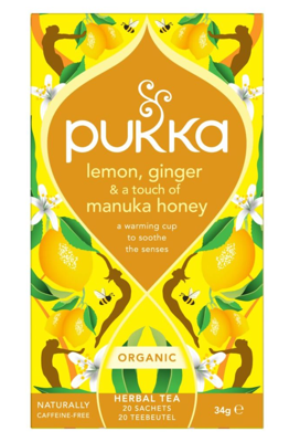 Thee pukka lemon ginger manuka honey 20 zakjes