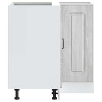 Hoekkeukenonderkast Kalmar bewerkt hout grijs sonoma eiken - thumbnail