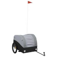 Fietstrailer 45 kg ijzer zwart en grijs - thumbnail