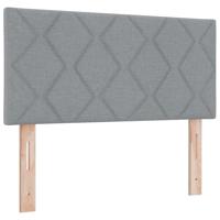 Boxspringbed met Matras Lichtgrijs 100x200 cm Stof - thumbnail