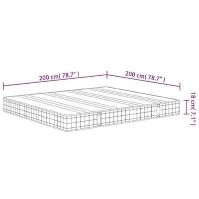 Binnenveringmatras middelhard 200x200 cm