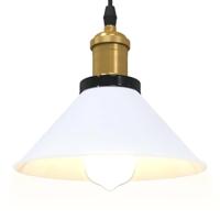 Hanglamp in hoogte verstelbaar E27 22 cm metaal glanzend wit - thumbnail