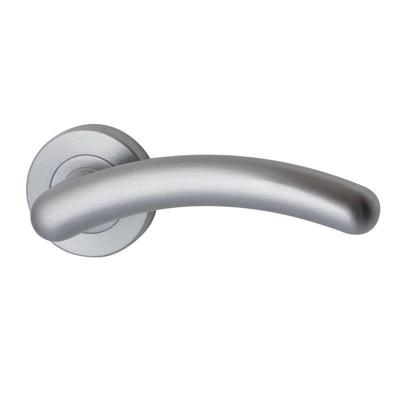 Hardbrass Deurkruk Milano op rozet - mat chroom