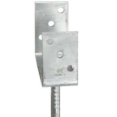 VidaXL Grondankers 6 st 14x6x30 cm gegalvaniseerd staal zilverkleurig