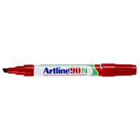 Viltstift artline 90 schuin 2-5mm rood | 12 stuks - thumbnail