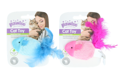 Pawise kattenspeelgoed in muisvorm, 9 cm