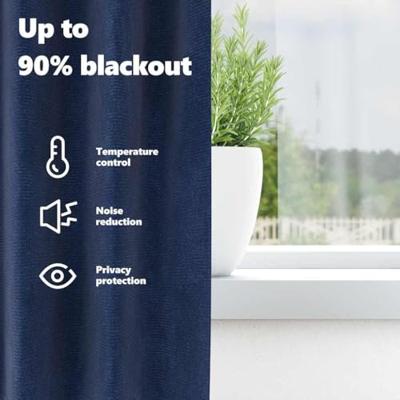 VidaXL Verduisterende gordijnen 2 pcs donkerblauw 140 x 245 cm fluweel