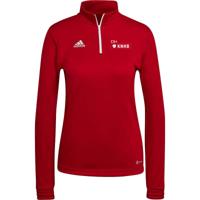 adidas Entrada 22 Trainingstrui 1/4-Zip Dames Rood Wit - thumbnail