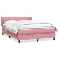 Boxspring met matras fluweel roze 140x210 cm - thumbnail